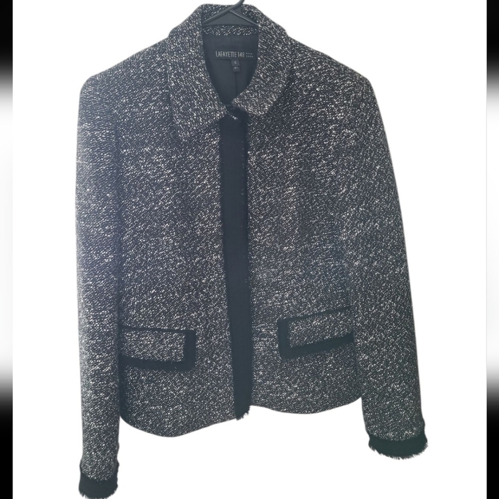 Laffayette 148 Wool Blazer Womens Size 8 Oldmoney Mature Career